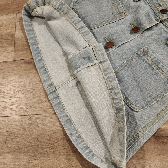 Denim Button Down Skirt - Picture 4 of 7